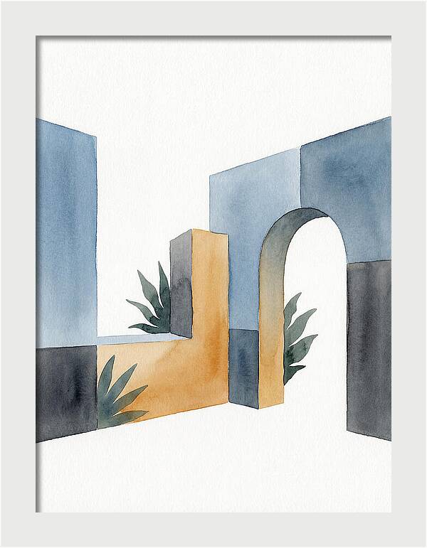 Colonial Ruins In Watercolor