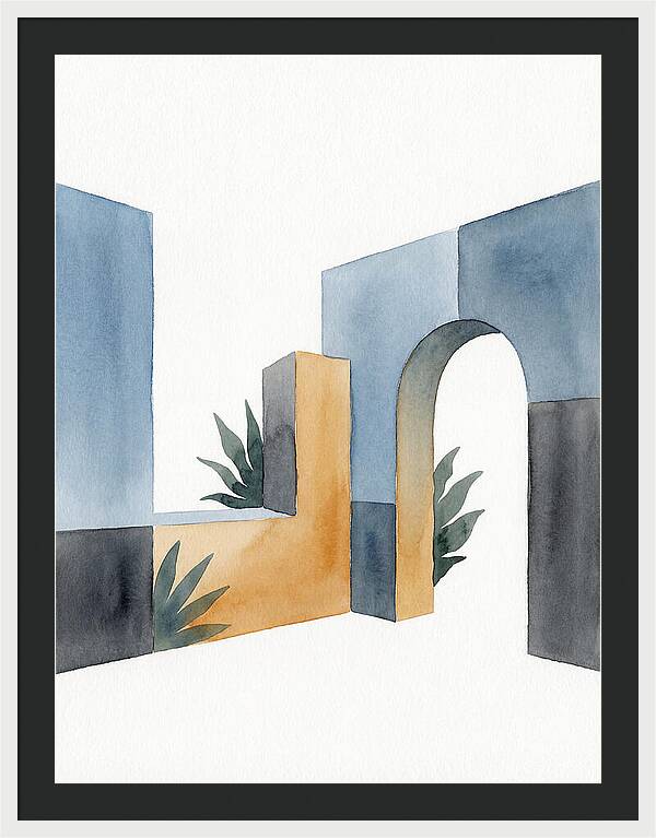Colonial Ruins In Watercolor