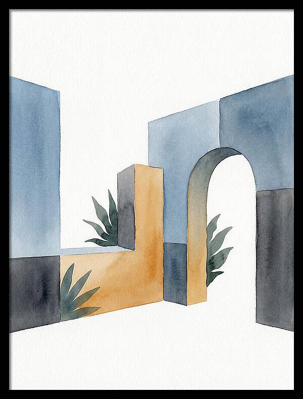 Colonial Ruins In Watercolor