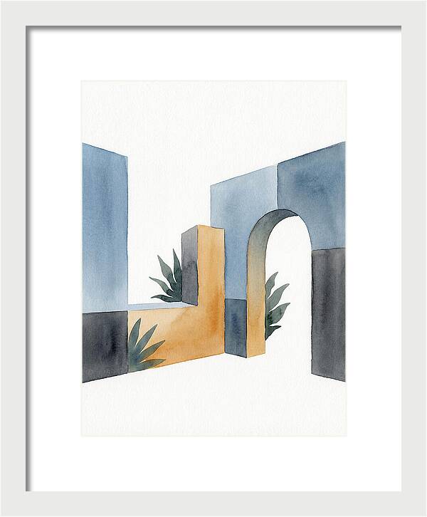 Colonial Ruins In Watercolor
