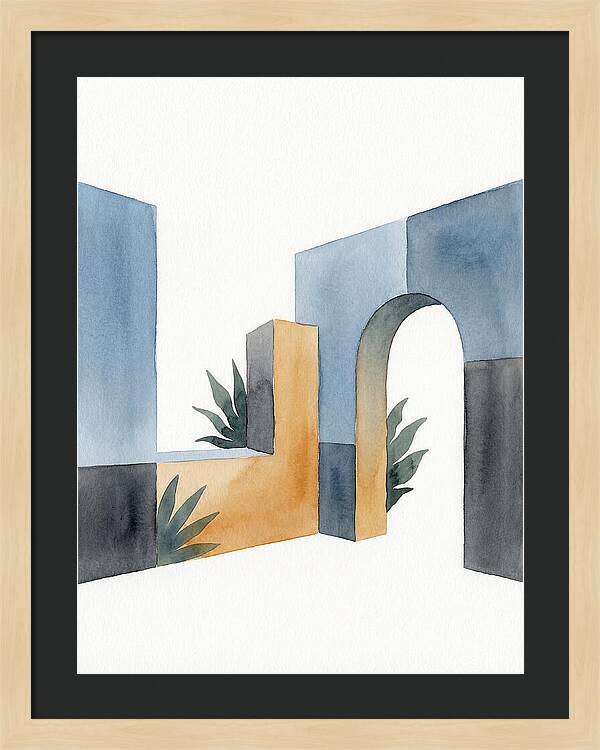 Colonial Ruins In Watercolor