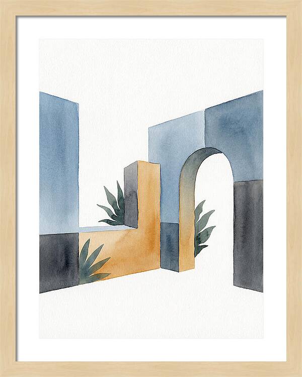Colonial Ruins In Watercolor