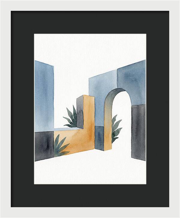 Colonial Ruins In Watercolor
