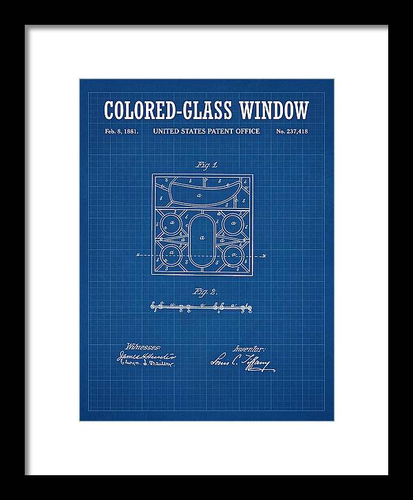 Colored Glass Window Tiffany Blueprint Patent Us237418a