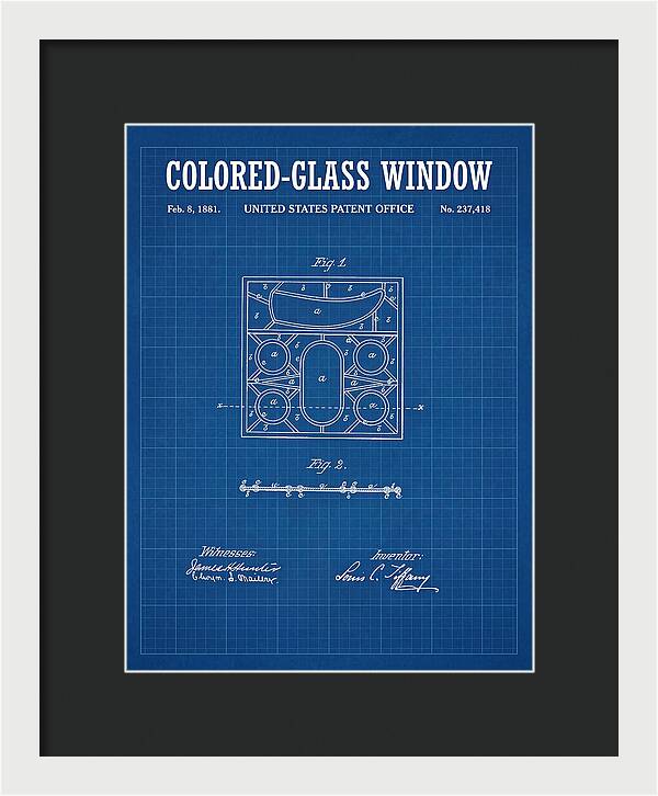 Colored Glass Window Tiffany Blueprint Patent Us237418a