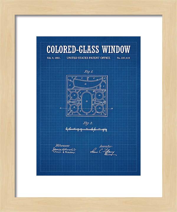 Colored Glass Window Tiffany Blueprint Patent Us237418a
