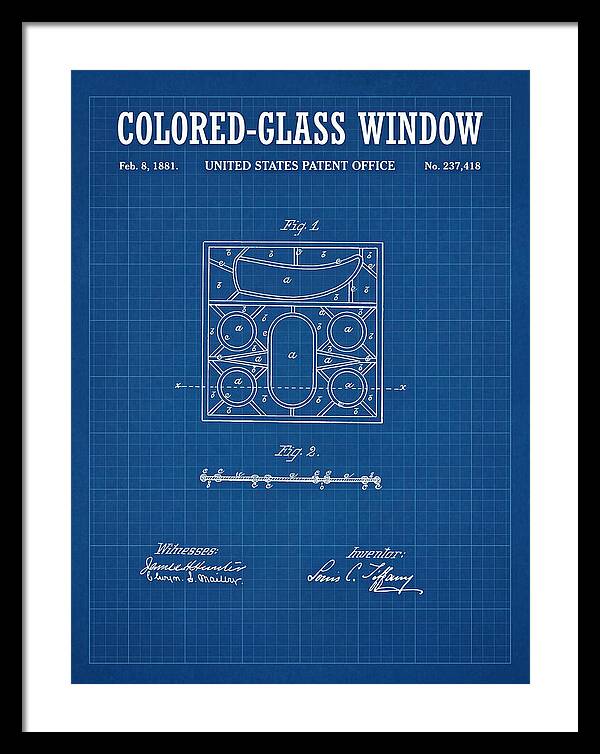 Colored Glass Window Tiffany Blueprint Patent Us237418a