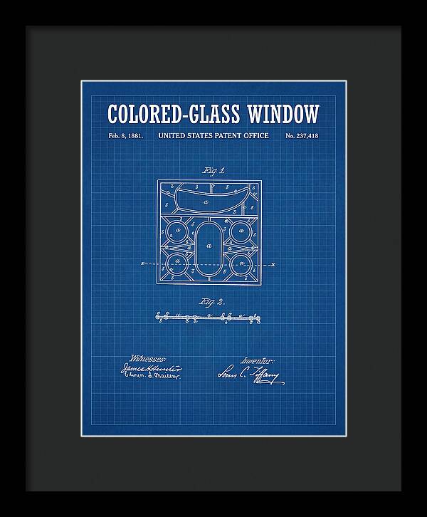 Colored Glass Window Tiffany Blueprint Patent Us237418a