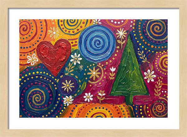 Colorful Abstract Folk Art