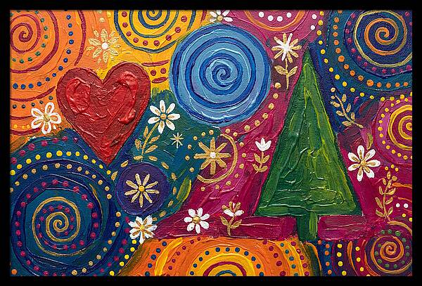 Colorful Abstract Folk Art