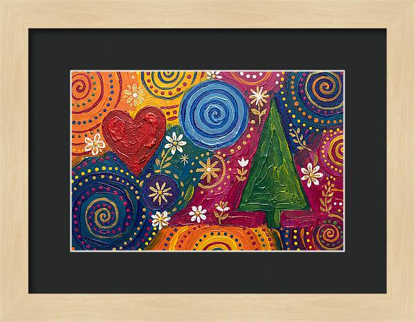 Colorful Abstract Folk Art