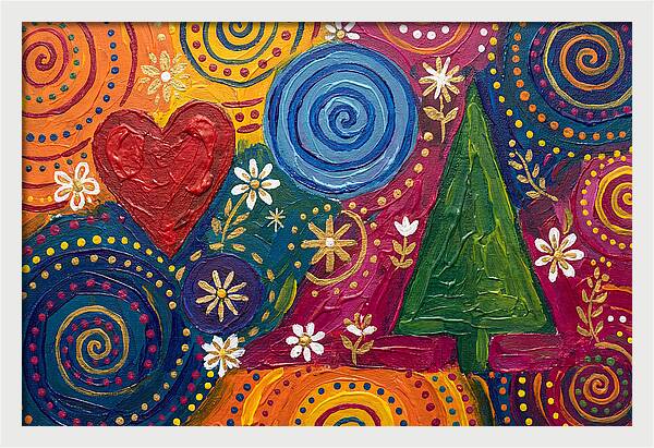 Colorful Abstract Folk Art