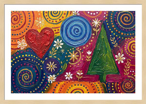 Colorful Abstract Folk Art