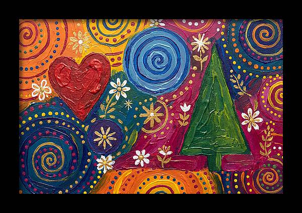Colorful Abstract Folk Art
