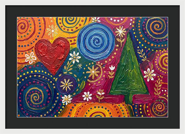 Colorful Abstract Folk Art