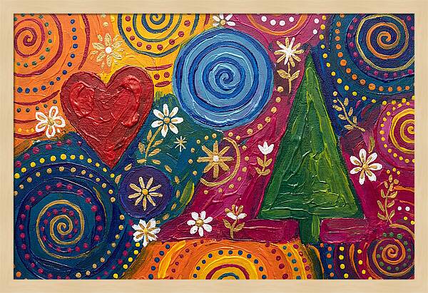 Colorful Abstract Folk Art