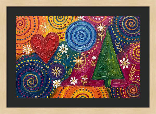 Colorful Abstract Folk Art