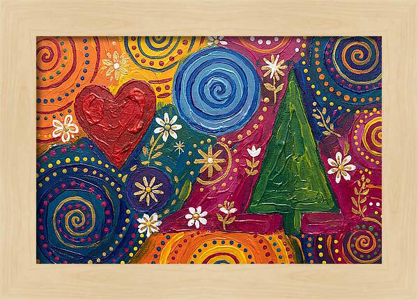 Colorful Abstract Folk Art