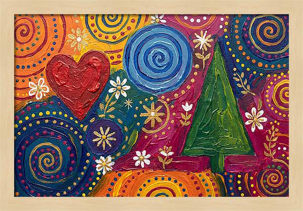 Colorful Abstract Folk Art