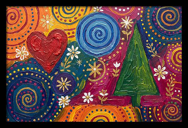 Colorful Abstract Folk Art