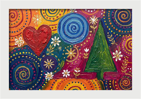Colorful Abstract Folk Art