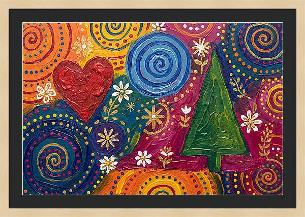 Colorful Abstract Folk Art