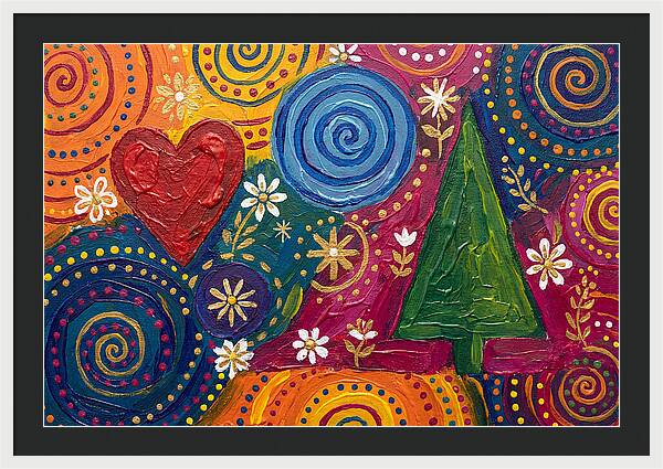 Colorful Abstract Folk Art