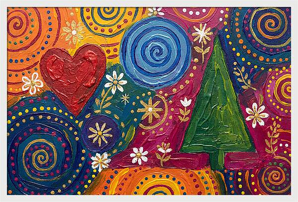 Colorful Abstract Folk Art