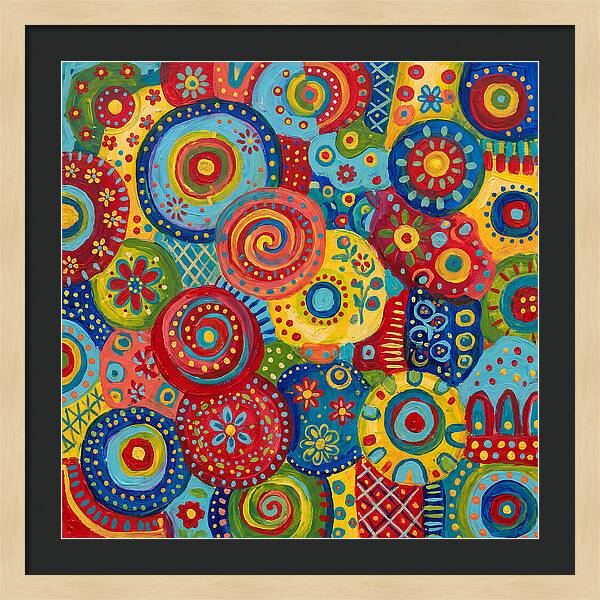 Colorful Abstract Folk Patterns