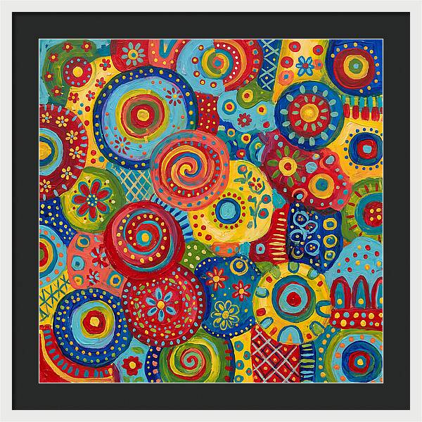 Colorful Abstract Folk Patterns