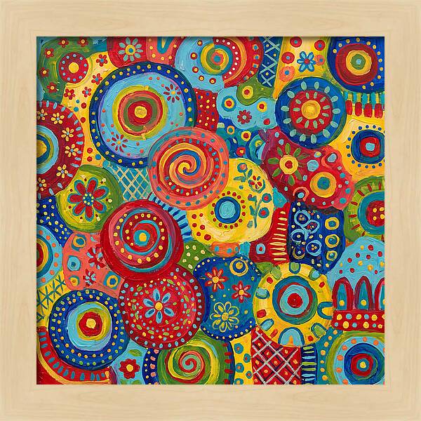 Colorful Abstract Folk Patterns