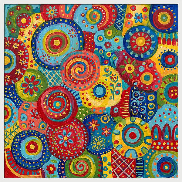 Colorful Abstract Folk Patterns