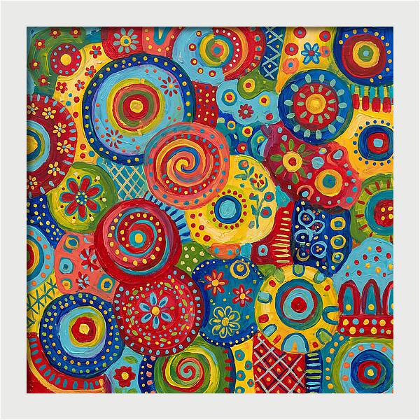 Colorful Abstract Folk Patterns