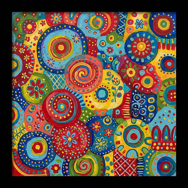 Colorful Abstract Folk Patterns