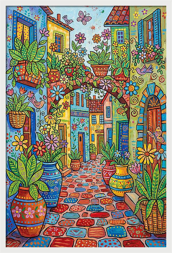 Colorful Alleyway Blooms