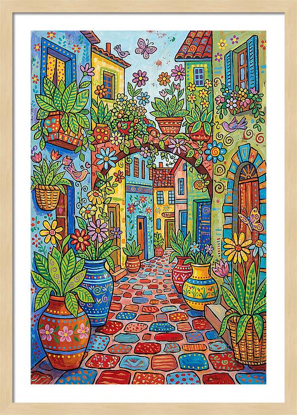 Colorful Alleyway Blooms
