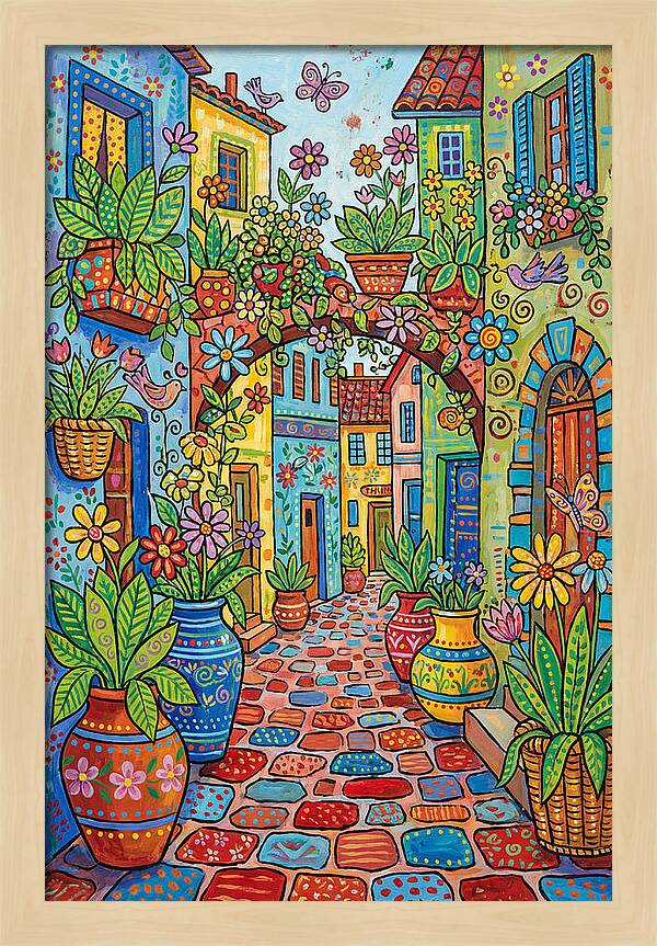 Colorful Alleyway Blooms