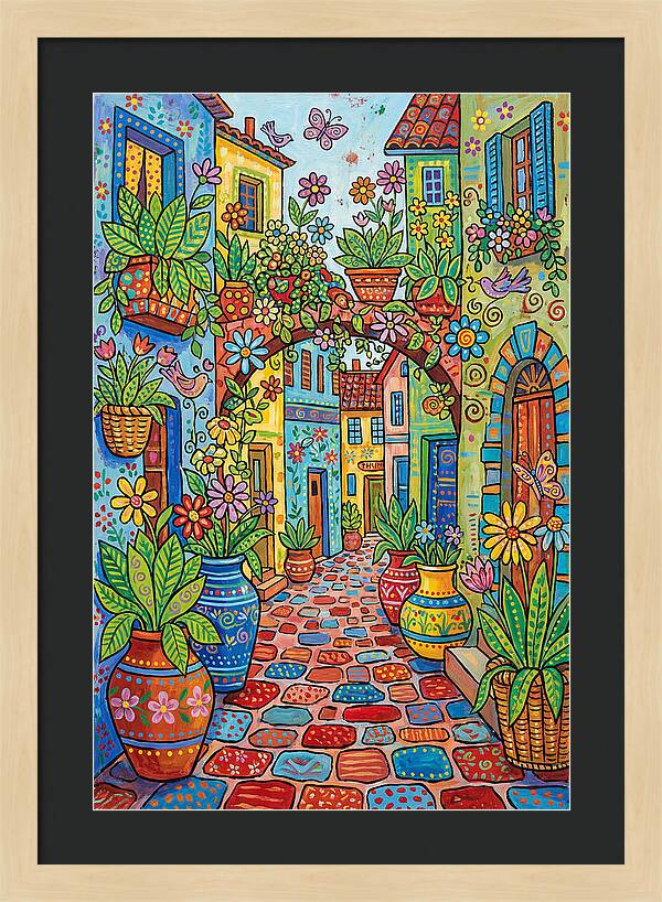 Colorful Alleyway Blooms