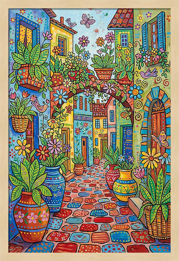 Colorful Alleyway Blooms