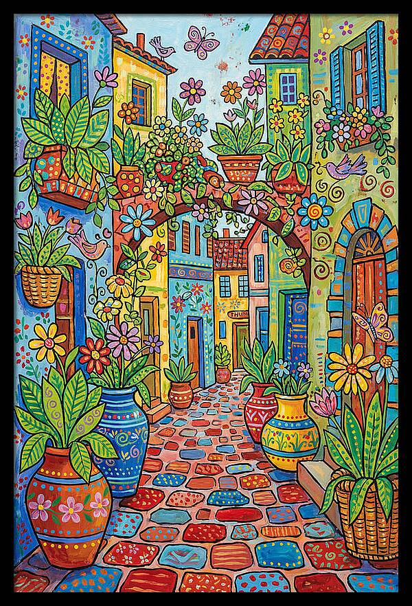 Colorful Alleyway Blooms