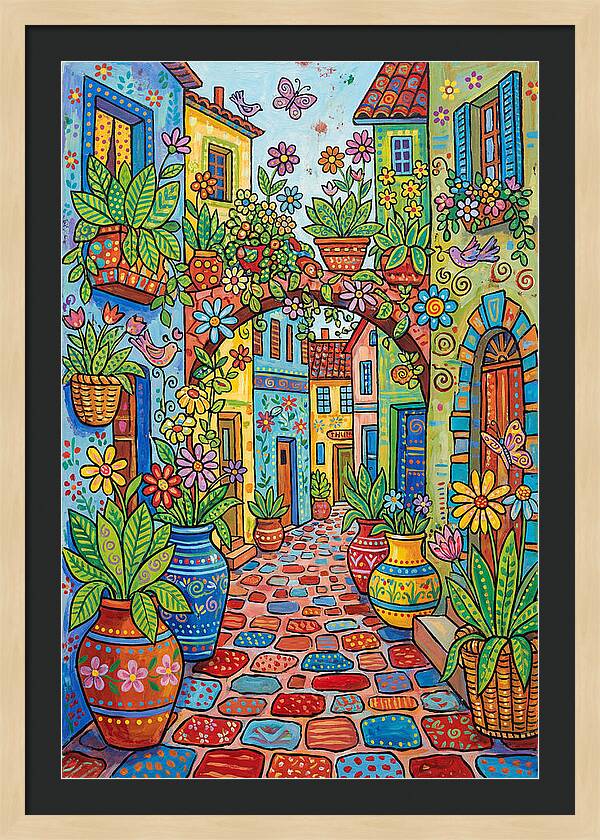 Colorful Alleyway Blooms