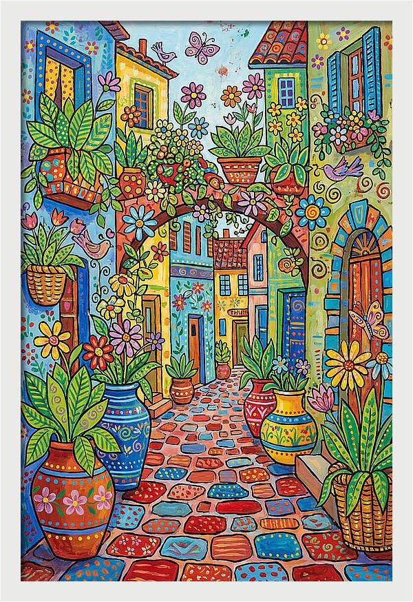 Colorful Alleyway Blooms