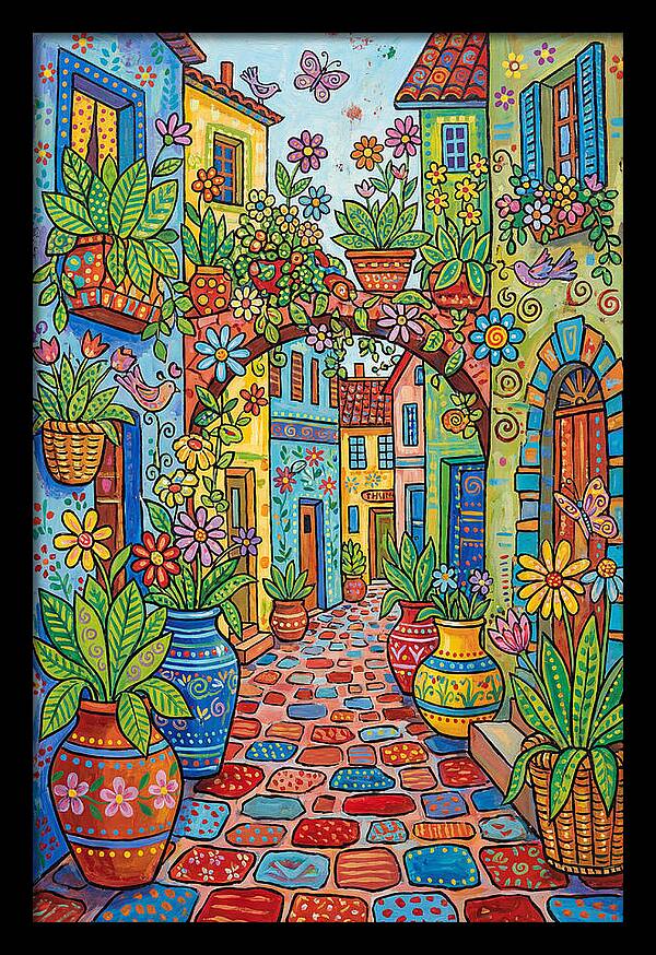 Colorful Alleyway Blooms