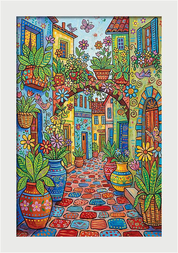 Colorful Alleyway Blooms