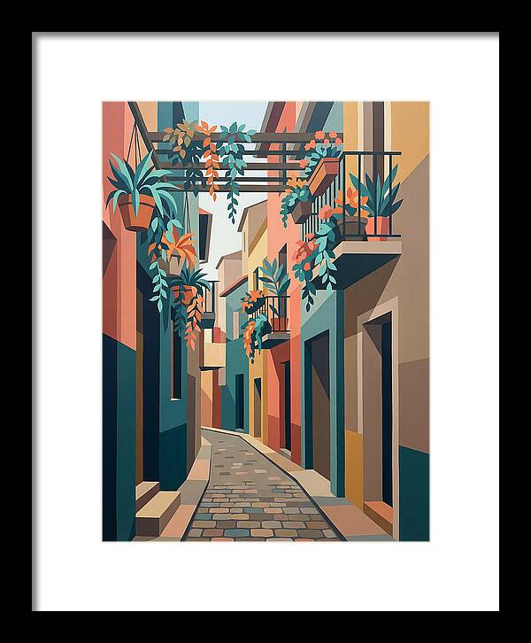 Colorful Alleyway Oasis