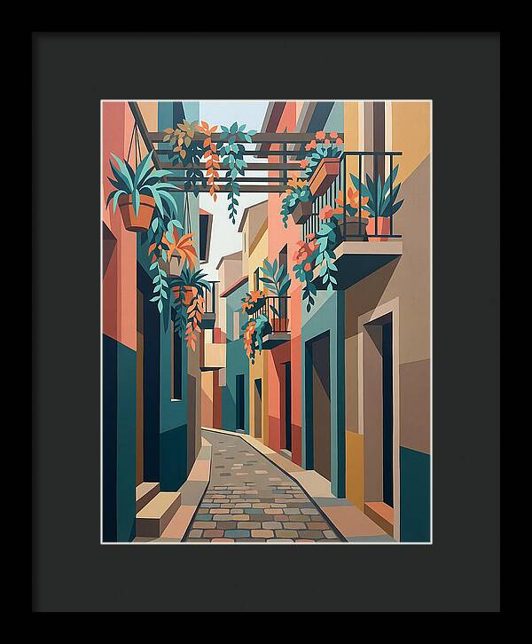 Colorful Alleyway Oasis