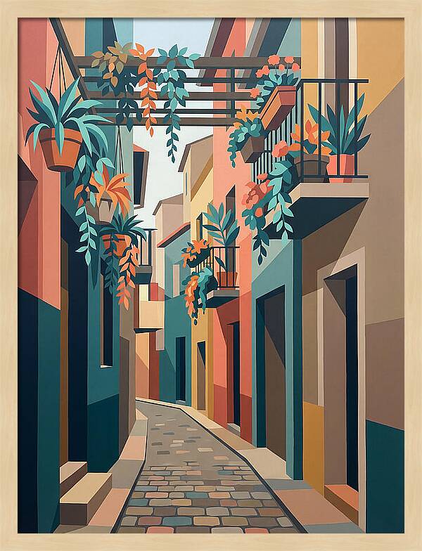 Colorful Alleyway Oasis