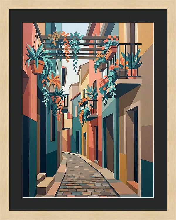 Colorful Alleyway Oasis