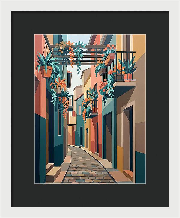 Colorful Alleyway Oasis