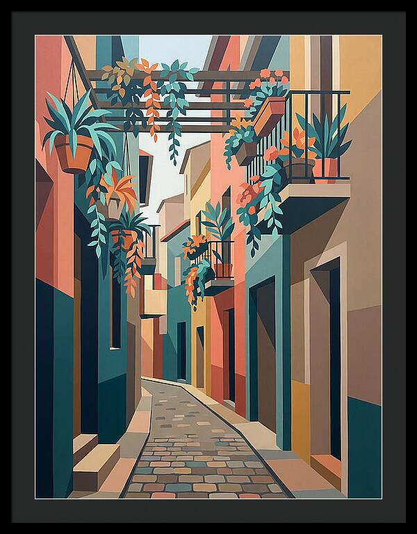 Colorful Alleyway Oasis